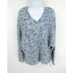 Style & Co Women's Pastel Pullover V-Neck Sweater S Blue NWT $59.50